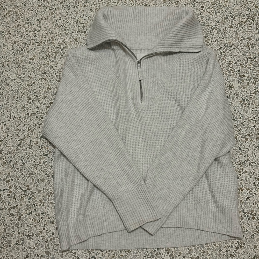 Aerie waffle knit quarter zip